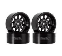 INJORA 1.9 Llantas Beadlock para Crawler Axial 1:10 RC Axial SCX10 Pro SCX10 III TRX4 VS4-10 Redcat Gen 8 7 Pro Enduro,Metal Alloy,107g/pcs (Negro)