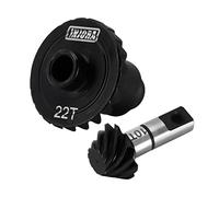 INJORA 22T/10T Underdrive Acero Aleado Helicoidal Engranaje para TRX4M 1/18 RC Crawler Coche Upgrade, 1pcs