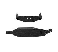 INJORA Aileron Arrière en Carbone Forgé & Châssis en Carbone pour Buggy 1/24 Losi Micro-B Amélioration