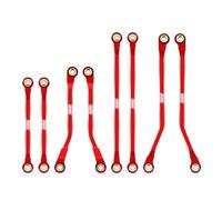 INJORA Alto Espacio Libre Enlace CNC Aluminio Enlace de Chasis para TRX4M High Trail K10 Upgrade 1/18 RC Crawler,Rojo