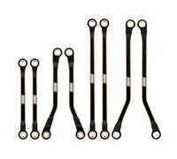INJORA Conjunto de Enlaces de Latón con Recubrimiento Negro para Actualización TRX4M High Trail K10 1/18 RC Crawler