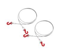 INJORA Cuerda de Remolque Metal con Gancho para TRX4M SCX24 RC Crawler,2PCS