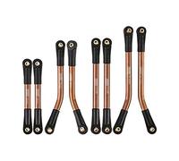 INJORA RC Chasis Links Set High Clearance Accesorios para Axial SCX24 C10 JLU Bronco Base Camp 1/24 RC Crawler Coche Upgrade Parts 8pcs(Bronce)