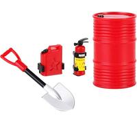 INJORA RC Decoración 1/24 Crawler Coche Extintor de Incendios/Tanque de Combustible/Pala/Tambor de Aceite/Escalera de Arena para Axial SCX24 C10 JLU Gladiator Bronco Deadbolt Upgrade,4PCS