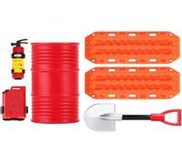 INJORA RC Decoración 1/24 Crawler Coche Extintor de Incendios/Tanque de Combustible/Pala/Tambor de Aceite/Escalera de Arena para Axial SCX24 AX24 Gladiator Bronco Deadbolt Upgrade,6PCS