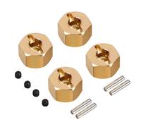 INJORA RC Latón Adaptador Metal Accesorios Latón Rueda Maleficio Centro para Axial SCX10 90046 RR10 RGT 86100 1/10 RC Crawler Coche,4 Piezas(8mm)