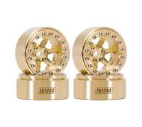 INJORA Roue Beadlock 1.3" Laiton Déport Négatif -5.25mm pour SCX24 TRX4M 1/24 1/18 RC Crawler