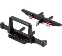 INJORA Set de Parachoques RC Parachoques Delantero y Trasero de Metal con LED para 1/10 TRAXXAS TRX-4 TRX4 Car (Negro)