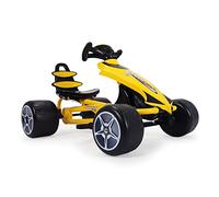 INJUSA 412 Go-Kart - Flecha a pedales para niños de 2 años con sillín ajustable y piñón fijo, amarillo