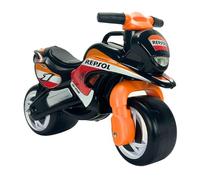 INJUSA Moto Correpasillos Tundra Niño Bebé 1 2 3 Años Repsol, Negro | ruedas anchas, decoración permanente, listo para usar, soporta 30 kg, 69 x 27,5 x 49 cm, fabricado en España