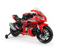 INJUSA Moto Eléctrica 12V CBR Niño 3 4 5 6 Años Honda, Rojo | batería de plomo de 12 V, 60 min de autonomía, 5-6 km/h, luces y sonidos, soporta 50 kg, 114 x 53 x 62 cm