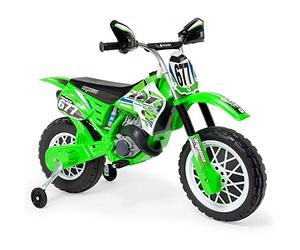INJUSA Moto Eléctrica 6V CR 111 cm 30 kg Niño 3 4 5 6 Años, Verde | batería de plomo de 6 V, 60 min de autonomía, 5-6 km/h, soporta 30 kg, 111 x 56 x 76 cm, fabricado en España