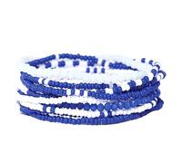 INK + ALLOY Juego de 10 pulseras para el día del partido, pulseras de cuentas para trajes de partido de fútbol, joyería hecha a mano para estudiantes universitarios, profesores, madres de fútbol