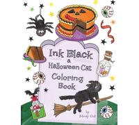Ink Black a Halloween Cat Coloring Book: not scary Halloween coloring book for kids ages 4-8