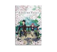 Ink blot Póster de anime A Silent Voice Póster de lona Decoración de pared Sala de estar Dormitorio Decoración Posters 12x18 pulgadas (30x45cm) Estilo sin marco
