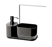 Ink Caddiy with Soap Dispenser and Removable Drip Tray, Stylish Sink Tidy Caddiy Soap Dispenser with Sponge Holder Hand and Dish Soap Dispenser Washing Up Liquid Dispenser For Home Bathroom/Kitchen