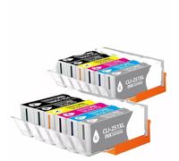 Ink Cartridge 12pk Color Gray PGI-250XL CLI-251XL Compatible with MG6420 MG7520 MG7120