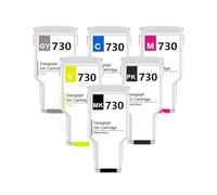Ink Cartridge, Cartucho de Tinta 730 Compatible con Impresora HP DesignJet T1600 T1600dr T1700 T1700dr T2600 T2600dr ,for Parts(1PC HP730 Gray)