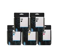 Ink Cartridge, Cartucho de Tinta C4844A CH565A C4911A C4912A C4913A, Compatible con Impresora HP Designjet 510 500 800 815 820 111 ,for Parts(10 BK Expired)