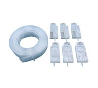 Ink Damper, Línea de Manguera de Tubo de Tinta de 2 Metros y 6 Colores con Tuercas de Tornillo Amortiguador, Compatible con Epson XP600 TX800,For Printer(Model E)