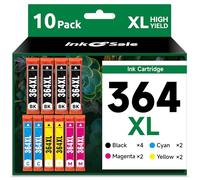 INK E-SALE 364XL Cartuchos de Tinta Compatibles con HP 364XL 10-Pack para Photosmart 5520 5510 5515 5524 6520 7520 Deskjet 3520 3522 3524 3070A Officejet 4620 4622