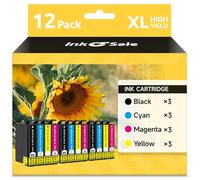 INK E-SALE T604XL Cartuchos de Tinta Compatibles con T604XL 12-Pack para Expression Home XP-3200 XP-3205 XP-4200 XP-4205 XP-2200 XP-2205 Workforce WF-2910 WF-2930 WF-2935 WF-2950