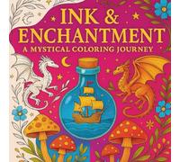 Ink & Enchantment A Mystical Coloring Journey: "50 Whimsical Line Art Designs for Adults to Color and Relax - A Fantasy-Inspired, Black and White Inky Coloring Book for Mindful Creativity"