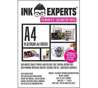 Ink Experts Papel de sublimación de tinte de alta liberación A4 de 100 g/m² (100 hojas)
