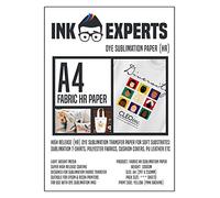 Ink Experts - Subli-Fabric - Papel de sublimación de alta liberación (A4, 100 g/m²) 100 Sheets