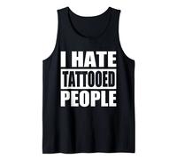 Ink Fad Clothing I Hate Tattooed People Graphic Camiseta Camiseta sin Mangas