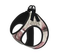 Ink Flamingos - Juego de correa de arnés para gato y perro, chaleco reflectante ajustable a prueba de fugas con malla suave transpirable, para mascotas pequeñas y cachorros gatitos