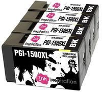 Ink Inspiration® Reemplazo para Canon PGI-1500XL PGI-1500XLBK Negro Multipack 4 Cartuchos de Tinta Compatible con Canon MAXIFY MB2050 MB2350 MB2750 MB2150 MB2155 MB2755