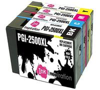 INK INSPIRATION® Reemplazo para Canon PGI-2500 PGI-2500XL Multipack 4 Cartuchos de Tinta Compatible con Canon MAXIFY MB5350 iB4050 MB5050 MB5150 MB5450 iB4150 MB5455 MB5155 Negro/Cian/Magenta/Amarillo