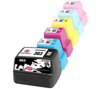 Ink Inspiration® Reemplazo para HP 363 Multipack 6 Cartuchos de Tinta Compatible con HP Photosmart C7280 C8180 C5180 C6180 C6280 C7180 3310 3210 3110 8250 D6160 D7160 D7260 D7460