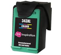 Ink Inspiration Tricolor Cartucho de Tinta Remanufacturado para HP 343 Photosmart 2575 2610 2710 8150 8450 8750 C3180 DeskJet 460c 6540 6620 9800 PSC 1610 2355 Officejet 100 150 6210 H470