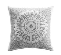 INK+IVY Almohada Decorativa de algodón Moderna de Mediados de Siglo, hipoalergénica, cojín Lumbar para sofá, Soporte de Espalda, 50,8 x 50,8 cm, Color Gris