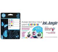 Ink Jungle Cartucho de tinta 912 negro, cian, magenta y amarillo para HP OfficeJet 8015 8012 8017 8012e 8014 8015e 8014e OfficeJet Pro 8025 8024 8025e 8022 8024e 8022e 8023 Bolsa