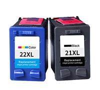 Ink Jungle - Cartuchos de tinta reciclados equivalentes a los modelos 21XL y 22XL de HP para impresora HP Deskjet F370, F375, F380, F390, 3920, 3940, D1360, D1460, D1470, D1560, D2330, D2360, D2430, D2460, F2180, F2187, F2280, F2290, F2224, F4140, F4172, F4180, F4190, Officejet 4315, 4355, J3680, PSC 1402, 1410, 1415, 1417 y Fax 3180, alta capacidad, 1 cartucho de tinta a color y 1 cartucho de tinta negra