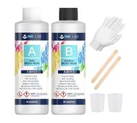 INK LAB Resina Epoxi Cristalina 474ml Ultra Transparente Resina Epoxi con Endurecedor para Fundición y Revestimiento No-Tóxico Kit de Resina Epoxi Relación de 1:1 para Bricolaje Artesanía Madera...
