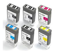 INK+ PFI120 - Cartucho de repuesto compatible con Canon PFI120 para Canon ImagePROGRAF iPF TM-305 TM-300 TM-205 TM-200 (2MBK/BK/C/M/Y, paquete de 6) 130 ml