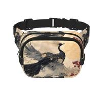 Ink Phoenix - Riñonera multifuncional estampada unisex, bolsa de mensajero de moda, bolsa de almacenamiento deportiva de viaje