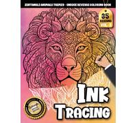 Ink Tracing Book For Adults: Mindful Zentangle Animals Line Tracing with Watercolor background for Stress Relief and Quiet Creative Moments (Zentangle Animals Tracing Series)