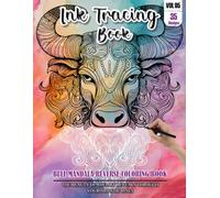 Ink Tracing Book for adults: Stress relief reverse Bull Mandala ink tracing book for adults: mindfully Follow white lines to Uncover 35 Bull Mandala ... pages a perfect gift for Bull lovers(Vol-5)