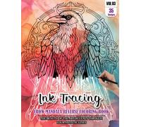 Ink Tracing Book for Adults: Stress relief reverse Crow Mandala ink tracing book for adults: mindfully Follow white lines to Uncover 35 Crow Mandala ... a perfect gift for Animal Lovers(Vol-03)