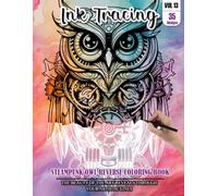 Ink Tracing Book for Adults: Stress relief reverse Owl Mandala ink tracing book for adults: mindfully Follow white lines to Uncover 35 Owl Mandala ... pages a perfect gift for Owl lovers(Vol-13)