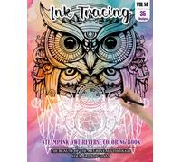 Ink Tracing Book for Adults: Stress relief reverse Owl Mandala ink tracing book for adults: mindfully Follow white lines to Uncover 35 Owl Mandala ... pages a perfect gift for Owl lovers(Vol-14)