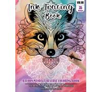 Ink Tracing Book for Adults: Stress relief reverse Racoon Mandala ink tracing book for adults: mindfully Follow white lines to Uncover 35 Racoon ... pages a perfect gift for Racoon lovers(Vol-8)