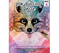 Ink Tracing Book for Adults: Stress relief reverse Racoon Mandala ink tracing book for adults: mindfully Follow white lines to Uncover 35 Racoon ... pages a perfect gift for Racoon lovers(Vol-1)