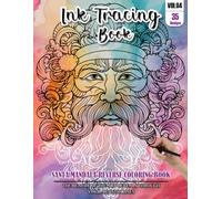 Ink Tracing Book for Adults: Stress relief reverse Santa Mandala ink tracing book for adults: mindfully Follow white lines to Uncover 35 Santa Mandala ... pages a perfect gift for Santa lovers(Vol-4)
