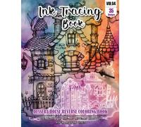 Ink Tracing Book: Stress relief reverse Dessert House Coloring Book for adults: mindfully Follow white lines to Uncover 35 cute Dessert House arts | Magical Ink Trace in vibrant water color pages a perfect gift for Dessert House lovers(VOL-4)